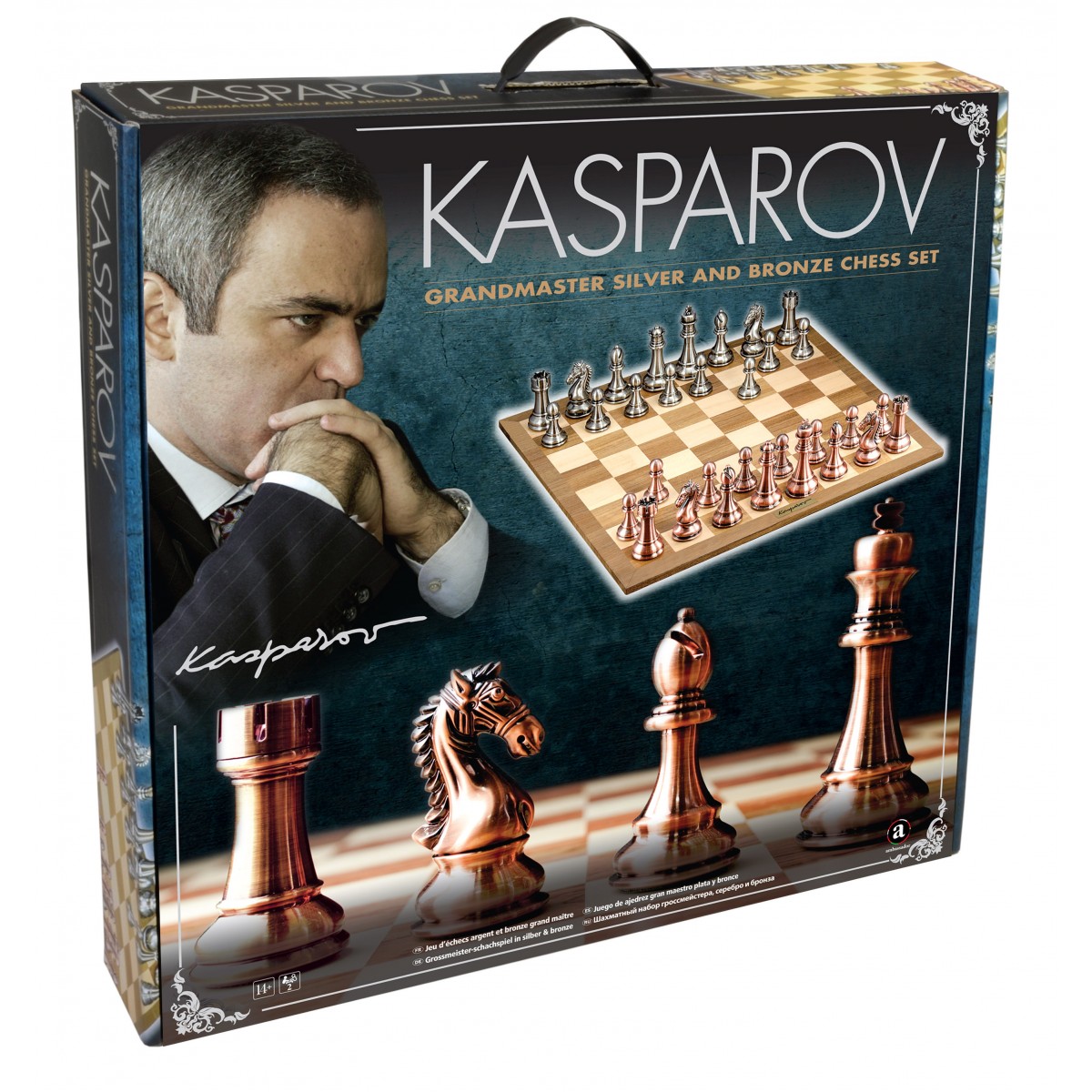 kasparov chess set silver